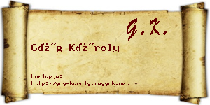 Góg Károly névjegykártya