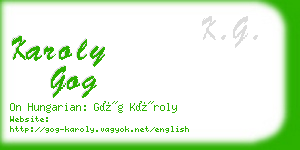 karoly gog business card