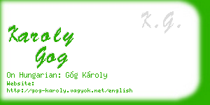 karoly gog business card
